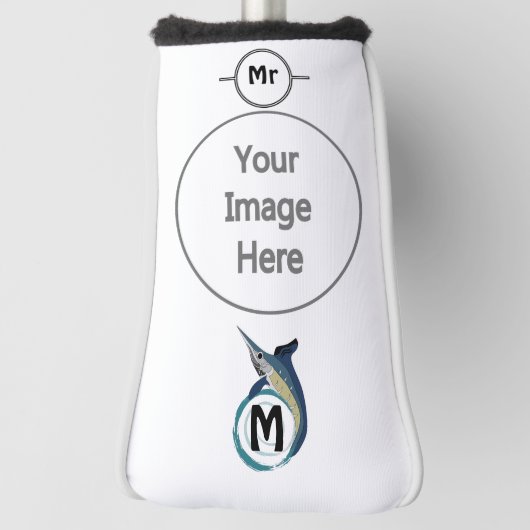 メカジキのジャンプモノグラム ゴルフヘッドカバー (回転90)