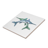 メカジキのデザインのタイル タイル (側面)