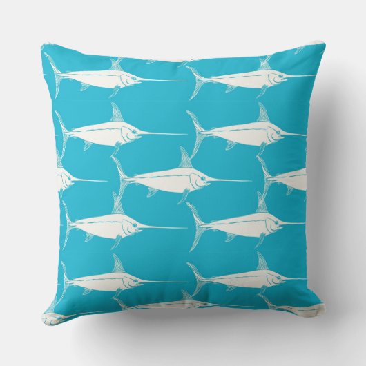 メカジキ柄 クッション (裏面)