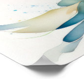 メカジキ絵画の水色 ポスター (角)