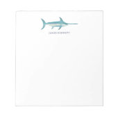 メカジキ魚釣りをテーマにした文房具 ノートパッド (正面)