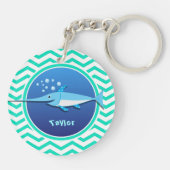メカジキ;アクアグリーンシェブロン キーホルダー (裏面)