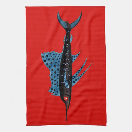 メカジキ キッチンタオル (縦)