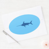 メカジキ 楕円形シール (封筒)