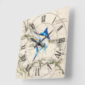 メカジキ~西インディ~カリブの海~*~ スクエア壁時計 (傾斜)