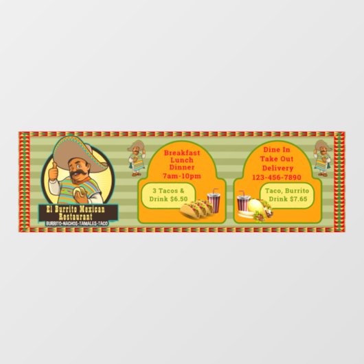 メカスタマイズキシカンの飲食の価格設定 ウィンドウサイン (シート)