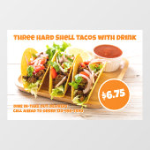 メカスタマイズキシカン懸命シェルタコス飲料 ウィンドウサイン (シート)