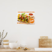 メカスタマイズキシコフード懸命シェルタコス飲料ドア ポスター (キッチン)