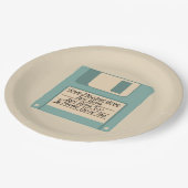 メカスタムッセージコンピュータフロッピーディスク紙プレート ペーパープレート (アングル)