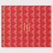 メカスタムッセージ-赤で炎のフェニックスが上昇 ラッピングペーパー (フラット)