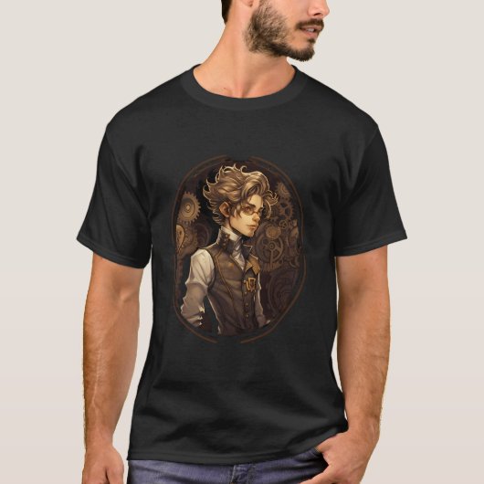 メカニカルエレガンスステームパンク貴族的チャーム Tシャツ (正面)