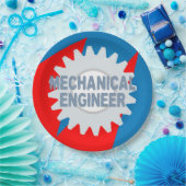 メカニカルエンジニアカラーブロック ペーパープレート (パーティー)