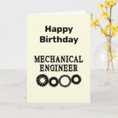 メカニカルエンジニアギア誕生日カード カード (黄色い花)