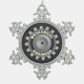 メカニカルエンジニアグレーギア スノーフレークピューターオーナメント (正面)