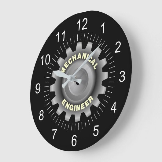 メカニカルエンジニアグレーギア ラージ壁時計 (傾斜)
