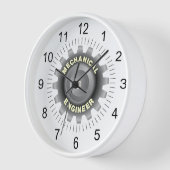 メカニカルエンジニアグレーギア 壁時計 (傾斜)