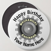 メカニカルエンジニアグレーギア 缶バッジ (正面&裏面)