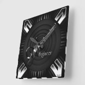 メカニカルエンジニアデコフレア スクエア壁時計 (傾斜)