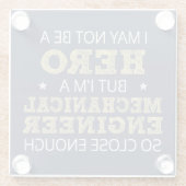 メカニカルエンジニアユーモアノベルティ ガラスコースター (裏面)