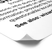 メカニカルエンジニア定義のユーモア ポスター (角)