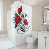 メカニカルクレセント（赤いバラ） シャワーカーテン (インサイチュ)