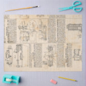 メカニカルスチームパンクデザインシリーズ#1 薄葉紙 (クラフト)