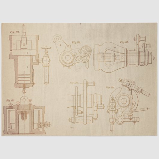 メカニカルスチームパンクデザインシリーズ#2 薄葉紙 (正面)