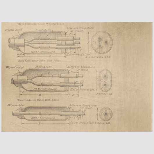 メカニカルスチームパンクデザインシリーズ#3 薄葉紙 (正面)