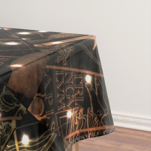 メカニカルスチームパンク〔占星術の〕十二宮図星座 テーブルクロス (インサイチュ)