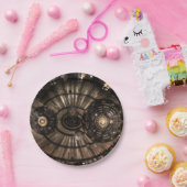 メカニカルスチームパンク〔占星術の〕十二宮図星座 ペーパープレート (パーティー)