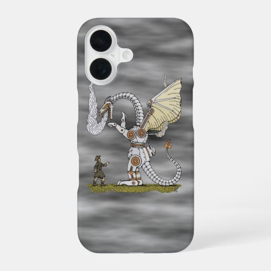 メカニカルドラゴン iPhone 16ケース (裏面)