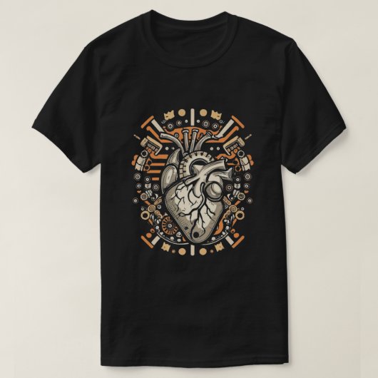 メカニカルハート Tシャツ (デザイン正面)