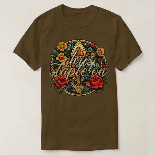 メカニカルフローラChris Stapleton Tシャツ (デザイン正面)