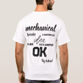 メカニカルブレイン電球アート Tシャツ (裏面)