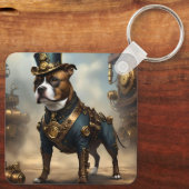 メカニカルポーズスティームパンク(犬)スタッフォードテリア キーホルダー (裏面)