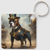 メカニカルポーズスティームパンク(犬)スタッフォードテリア キーホルダー (裏面)