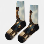 メカニカルポーズスティームパンク（犬）スタッフォードテリア ソックス (左)