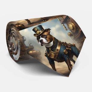 メカニカルポーズスティームパンク（犬）スタッフォードテリア ネクタイ