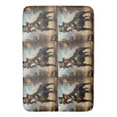 メカニカルポーズスティームパンク(犬)スタッフォードテリア バスマット (正面縦)