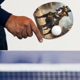 メカニカルポーズスティームパンク（犬）スタッフォードテリア 卓球ラケット