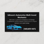 メカニコオートモトリススペインのト英語整備士 名刺 (裏面)