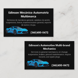 メカニコオートモトリススペインのト英語整備士 名刺