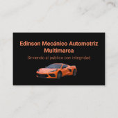 メカニコオートモトリズナランジョネグロ 名刺 (裏面)