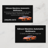 メカニコオートモトリズナランジョネグロ 名刺 (正面/裏面)