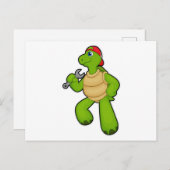 メカニックのカメ(工具と帽子付き) ポストカード (正面/裏面)