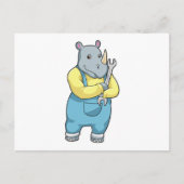 メカニックのサイ(道具を持つ) ポストカード (正面)