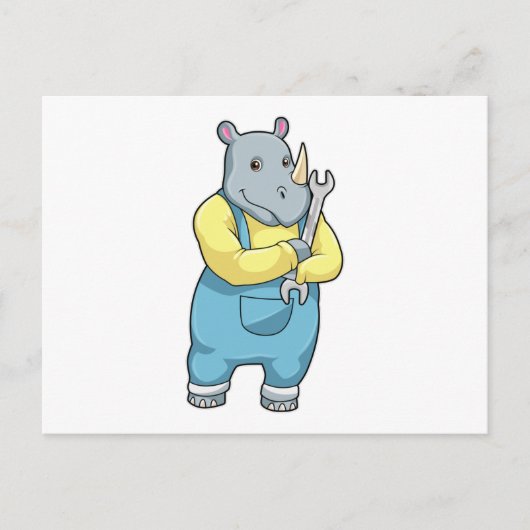 メカニックのサイ(道具を持つ) ポストカード (正面)