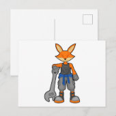 メカニックのフクロウ（スパナ持ち） ポストカード (正面/裏面)