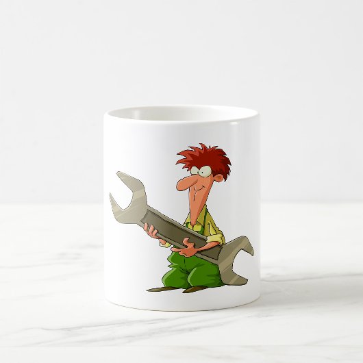 メカニックの巨大スパナ コーヒーマグカップ