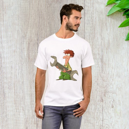メカニックの巨大スパナ Tシャツ